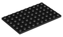 Lego (N) ~ Plate 6 x 10 ~ [Black]
