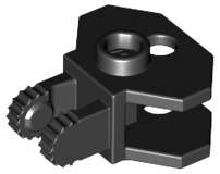 Lego (U) ~ Hinge 1 x 2 Locking with 2 Fingers and Tow Ball Socket ~ [Black]