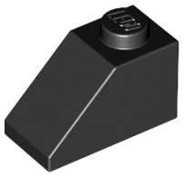 Lego (N) ~ Slope 45 2 x 1 ~ [Black]