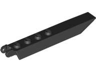 Lego (U) ~ Hinge Plate 1 x 8 with Angled Side Extensions 9 Teeth and Rounded Plate Unders ~ [Black]