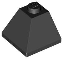 Lego (N) ~ Slope 45 2 x 2 Double Convex Corner ~ [Black]