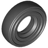 Lego (U) ~ Tire 14mm D. x 4mm Smooth Small Single ~ [Black]