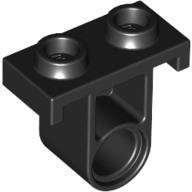 Lego (N) ~ Technic Pin Connector Plate with Hole on Bottom ~ [Black]