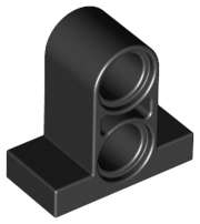Lego (U) ~ Technic Pin Connector Plate 1 x 2 x 1 2/3 with 2 Holes on Top ~ [Black]