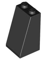 Lego (N) ~ Slope 75 2 x 2 x 3 - Solid Studs ~ [Black]