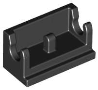 Lego (N) ~ Hinge Brick 1 x 2 Base ~ [Black]