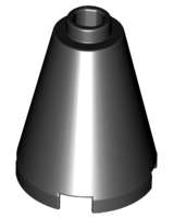 Lego (N) ~ Cone 2 x 2 x 2 - Open Stud ~ [Black]