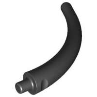 Lego (N) ~ Dinosaur Tail End Section / Horn ~ [Black]