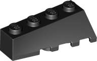 Lego (N) ~ Wedge 4 x 2 Sloped Left ~ [Black]
