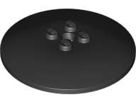 Lego (N) ~ Dish 6 x 6 Inverted (Radar) - Solid Studs ~ [Black]