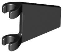 Lego (U) ~ Flag 2 x 2 Trapezoid ~ [Black]