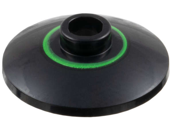 Lego (N) ~ Dish 2 x 2 Inverted (Radar) with Bright Green Ring Pattern ~ [Black]