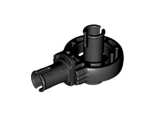 Lego (U) ~ Technic Rotation Joint Ball Loop with 2 Perpendicular Pins with Friction ~ [Black]