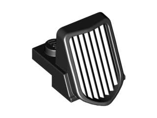 Lego (U) ~ Vehicle Grille 1 x 2 x 2 2/3 Sloping ~ [Black]