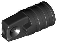 Lego (N) ~ Hinge Cylinder 1 x 2 Locking with 1 Finger and Axle Hole on Ends without Slots ~ [Black]
