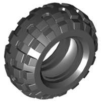 Lego (N) ~ Tire 56 x 26 Balloon ~ [Black]