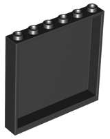 Lego (N) ~ Panel 1 x 6 x 5 ~ [Black]