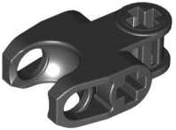 Lego (U) ~ Technic Axle Connector 2 x 3 with Ball Joint Socket - Closed Sides Angled Fork ~ [Black]
