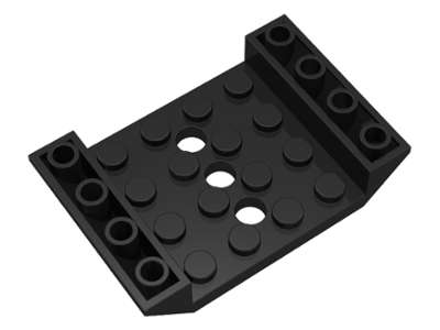 Lego (U) ~ Slope Inverted 45 6 x 4 Double with 4 x 4 Cutout and 3 Holes ~ [Black]