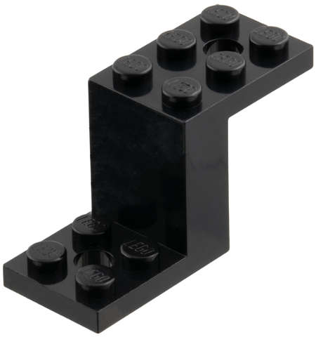 Lego (U) ~ Bracket 5 x 2 x 2 1/3 with 2 Holes ~ [Black]