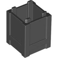 Lego (N) ~ Container Box 2 x 2 x 2 - Top Opening ~ [Black]