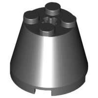 Lego Used - Cone 3 x 3 x 2~ [Black]