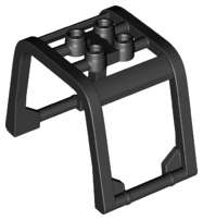 Lego (N) ~ Windscreen 6 x 4 x 3 1/3 Roll Cage ~ [Black]