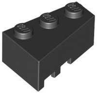 Lego (U) ~ Wedge 3 x 2 Right ~ [Black]