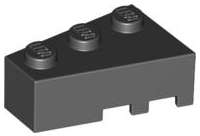 Lego (N) ~ Wedge 3 x 2 Left ~ [Black]