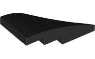 Lego (N) ~ Wedge 4 x 2 Left No Studs ~ [Black]