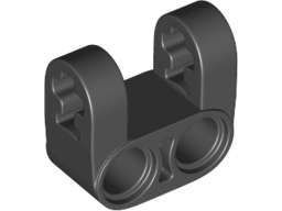 Lego (N) ~ Technic Axle and Pin Connector Perpendicular Double Split Reinforced Sides ~ [Black]