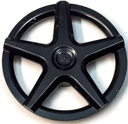 Lego NEW - Wheel Cover 5 Spoke - for Wheel 72206pb01~ [Black]
