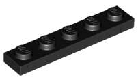 Lego (U) ~ Plate 1 x 5 ~ [Black]