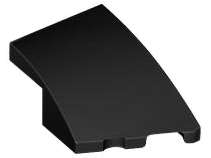 Lego (N) ~ Wedge 3 x 2 Right No Studs ~ [Black]