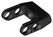 Lego (N) ~ Technic Pin Connector Toggle Joint Smooth Double with Axle and Pin Holes ~ [Black]