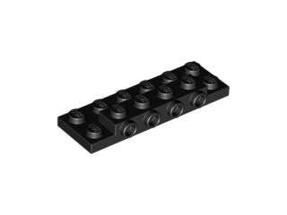 Lego (N) ~ Plate Modified 2 x 6 x 2/3 with 4 Studs on Side ~ [Black]
