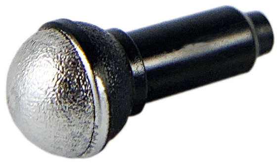 Lego (N) ~ Minifigure Utensil Microphone with Silver Top Half Screen Pattern ~ [Black]