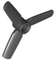 Lego (N) ~ Propeller 3 Blade 5 Diameter ~ [Black]