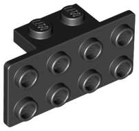 Lego (N) ~ Bracket 1 x 2 - 2 x 4 ~ [Black]