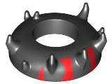 Lego (N) ~ Minifigure Headgear Head Top SW Zabrak Horns Darth Maul Pattern ~ [Black]