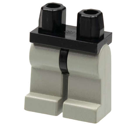 Lego Used - Hips and Light Gray Legs~ [Black]
