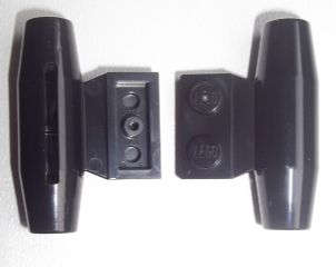 Lego Used - Engine Smooth Small 1 x 2 Side Plate with Axle Holders and Slot~ [Black]