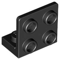Lego (N) ~ Bracket 1 x 2 - 2 x 2 Inverted ~ [Black]