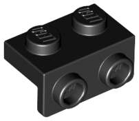 Lego (N) ~ Bracket 1 x 2 - 1 x 2 ~ [Black]