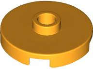 Lego (N) ~ Tile Round 2 x 2 with Open Stud ~ [Bright Light Orange]