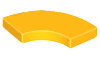 Lego (N) ~ Tile Round Corner 2 x 2 Macaroni ~ [Bright Light Orange]