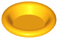 Lego USED - Bright Light Orange Minifigure Utensil Dish 3 x 3