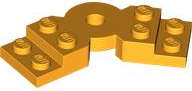 Lego (N) ~ Plate Modified 2 x 6 x 2/3 Bent ~ [Bright Light Orange]