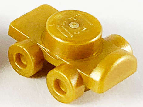 Lego (N) ~ Minifigure Footgear Roller Skate ~ [Pearl Gold]
