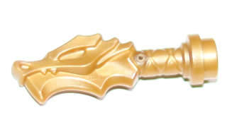 Lego Used - Minifigure Weapon Sword Hilt with Dragon Head~ [Pearl Gold]